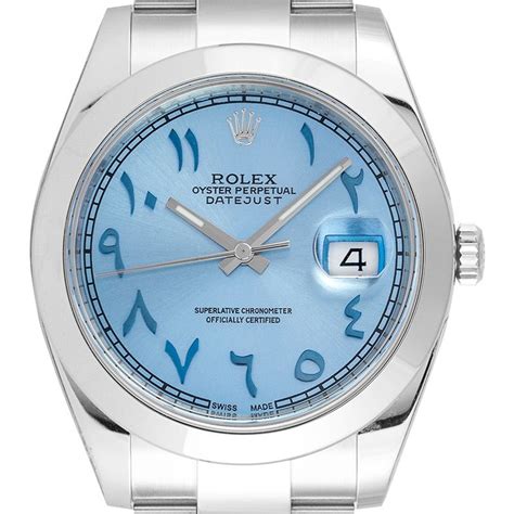 light blue arabic dial rolex|arabic dial rolex iced out.